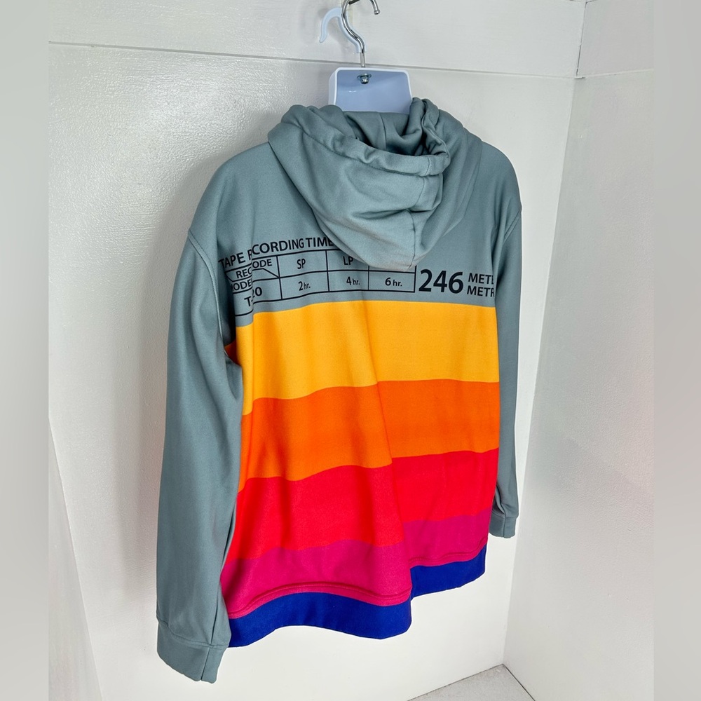 Hoodie Lab VHS Video Cassette T-120 Pullover Sweatshirt Hoodie Size 3XL Colorful - Picture 7 of 13